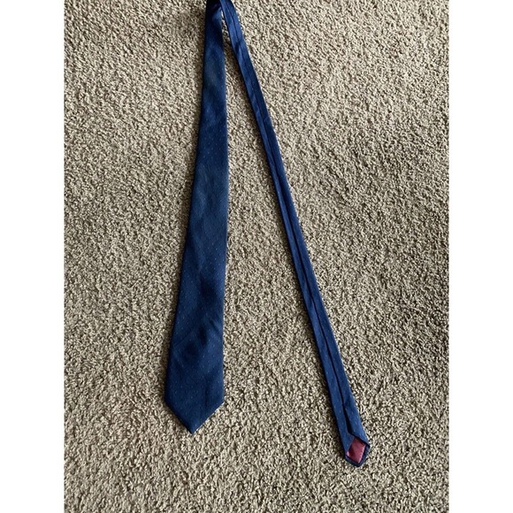 Isaac Zelcer Mens Formal Neck‎ Tie Blue 100% Silk - Picture 1 of 5